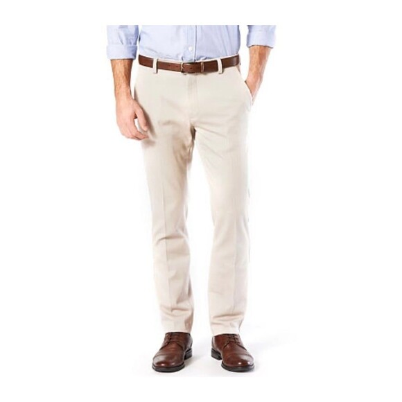 Dockers Easy Slim Fit Khaki Stretch Pants Size 36x32 Cloud New With Tags - Picture 1 of 10